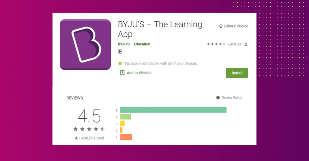 byjus app download playstore review