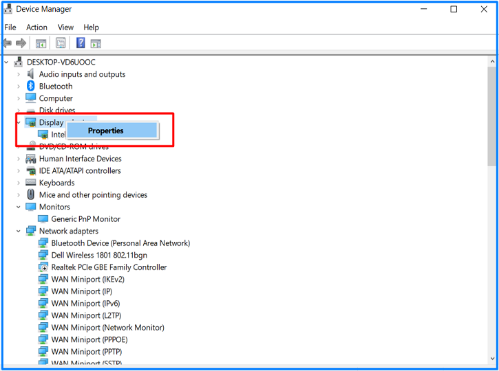 Display Properties